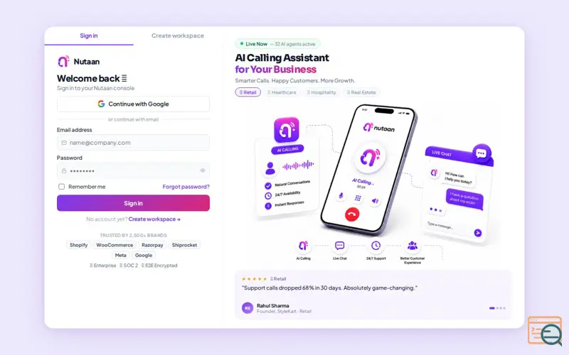 Screenshot of Nutaan