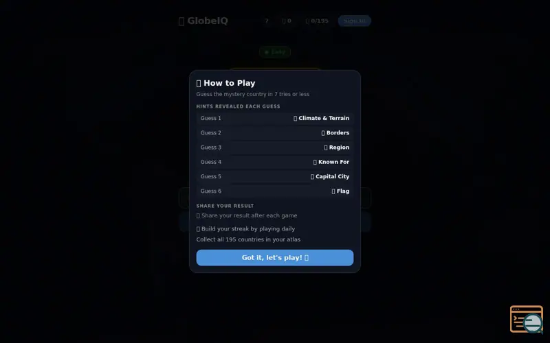 Screenshot of GlobeIQ — Daily Geography Guessing Game