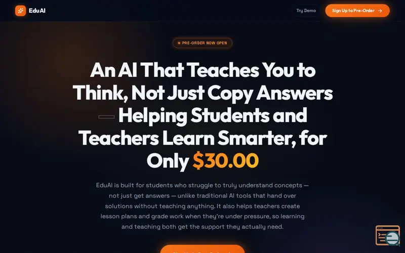 Screenshot of EduAI