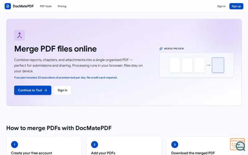 Screenshot of DocMatePDF