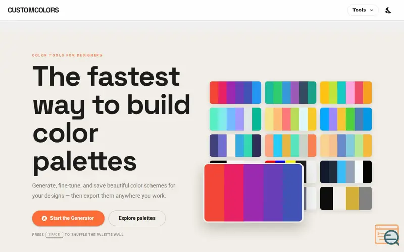 Screenshot of Custom Colors