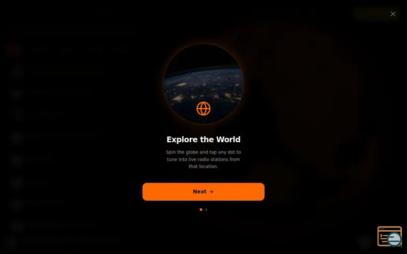 Screenshot of Mood Atlas Radio