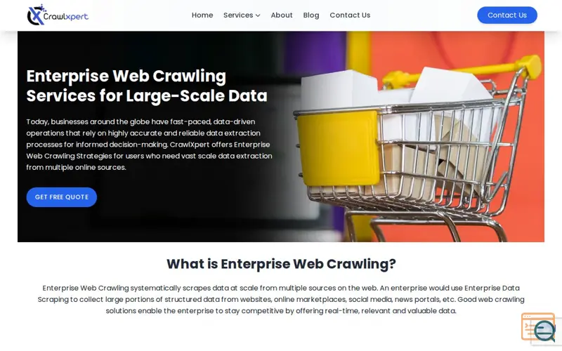 Screenshot of Enterprise Web Crawling