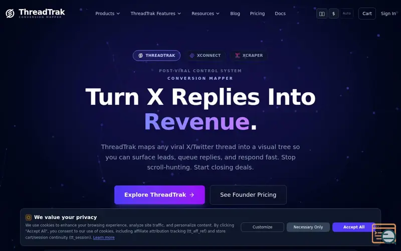 Screenshot of ThreadTrak