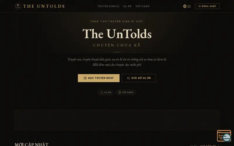 Screenshot of The UnTolds · Chuyện Chưa Kể — Truyện Ma Kinh Dị Dân Gian Việt Nam
