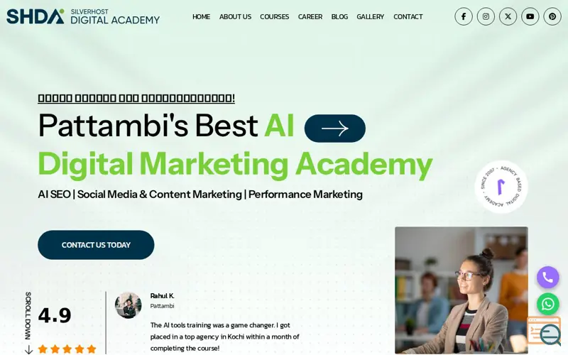 Screenshot of SilverHost Digital Academy