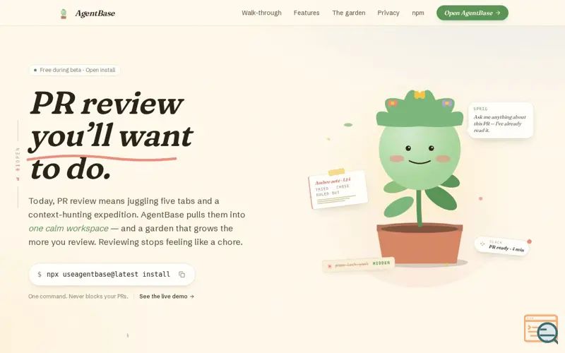 Screenshot of AgentBase