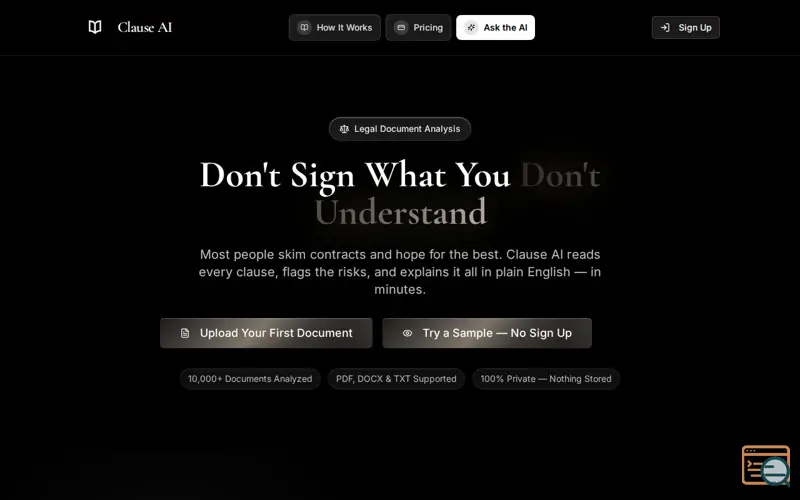 Screenshot of Clause AI