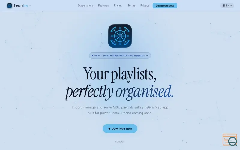 Screenshot of Streamline — M3U & IPTV Playlist Editor
