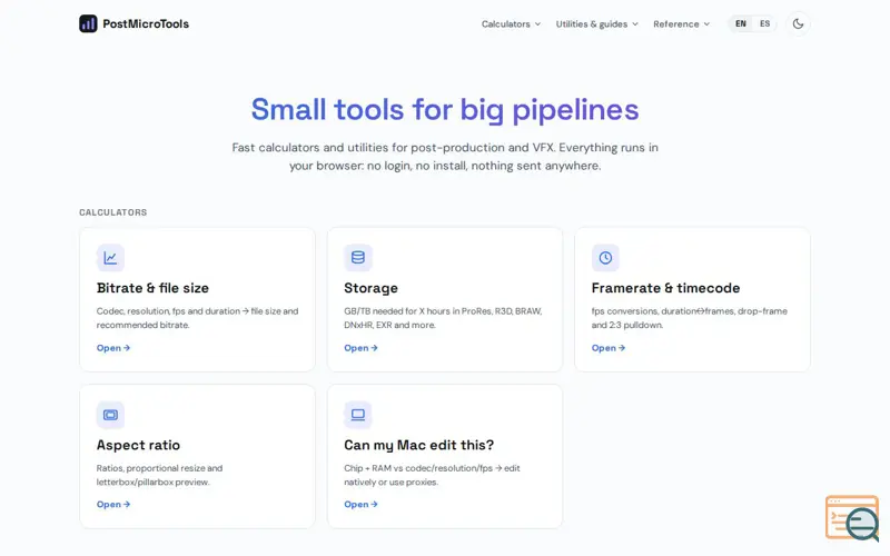 Screenshot of Postmicrotools