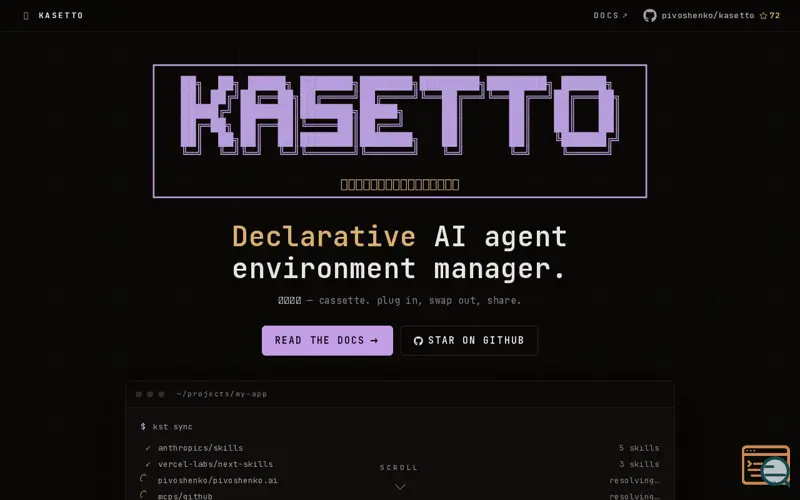 Screenshot of Kasetto
