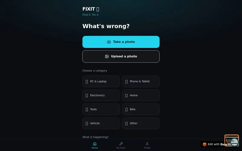 Screenshot of FixIt