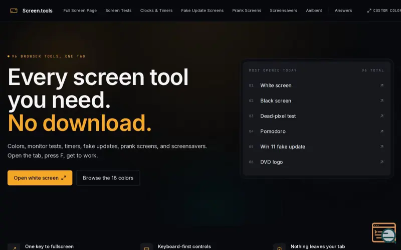 Screenshot of ScreenTools