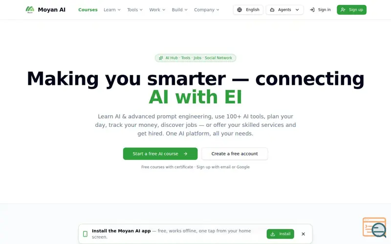 Screenshot of Moyan AI — Everything you need with AI