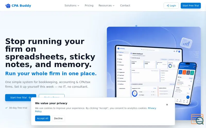 Screenshot of CPA Buddy