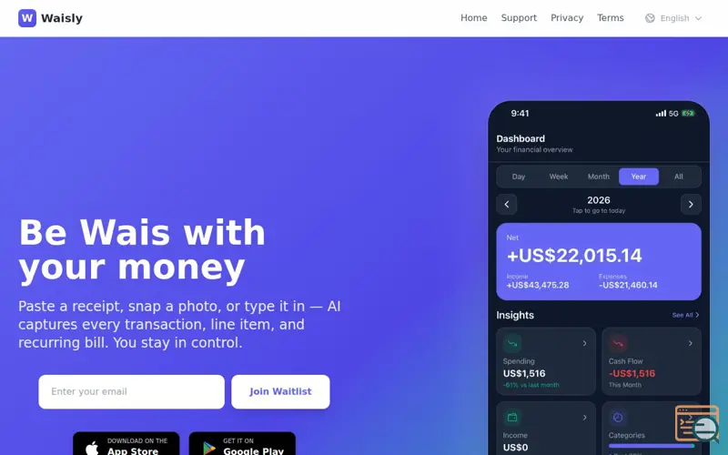 Screenshot of Waisly