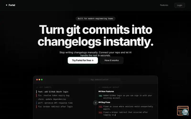 Screenshot of Forkd