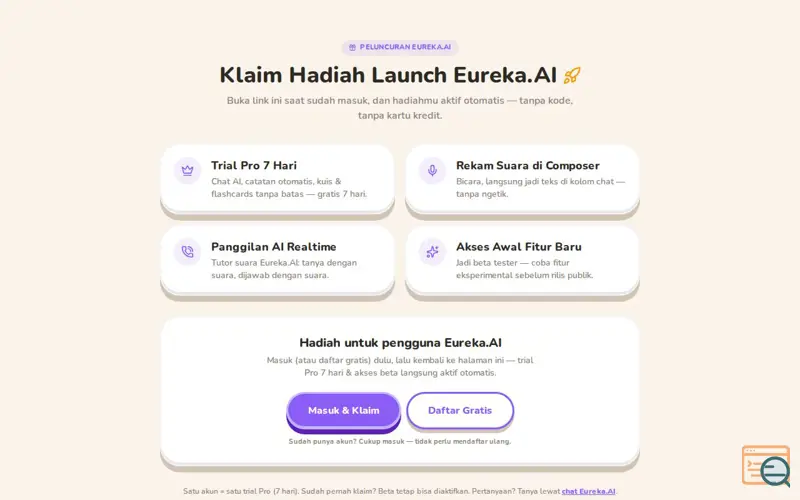 Screenshot of Eureka.AI — Socratic AI Study Tutor