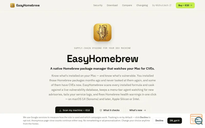 Screenshot of EasyHomebrew