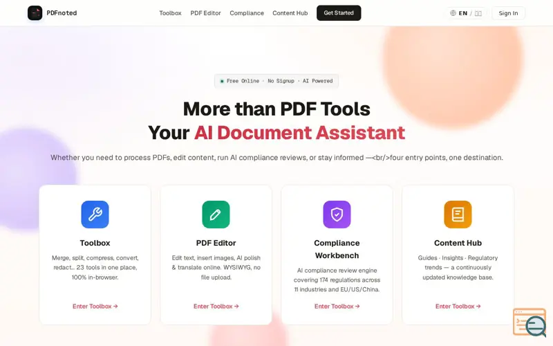 Screenshot of PDFnoted - AI Review, Note & Export