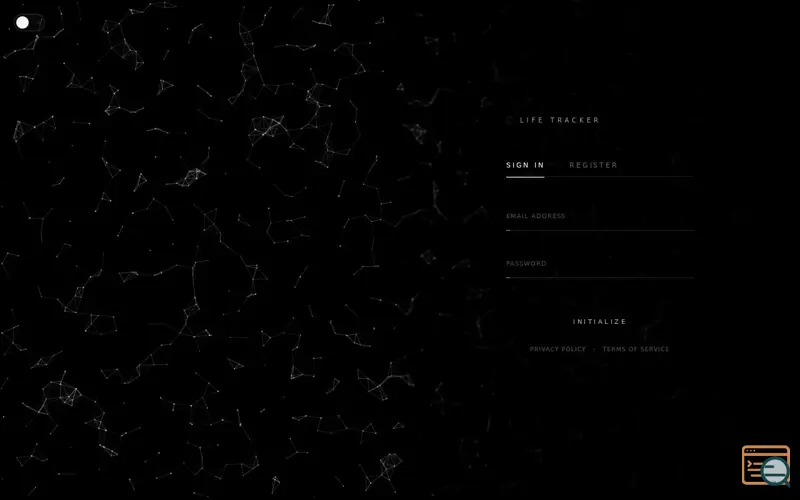 Screenshot of Life tracker