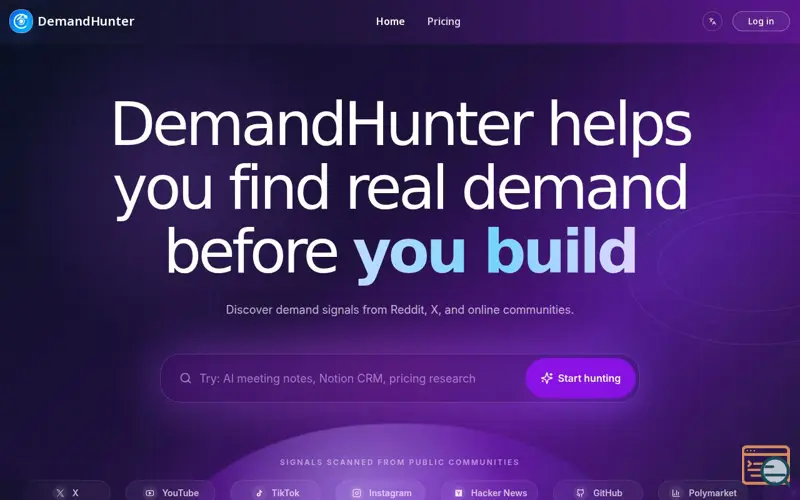 Screenshot of DemandHunter
