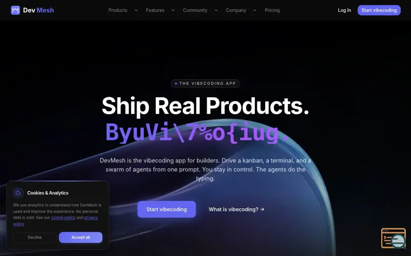 Screenshot of DevMesh