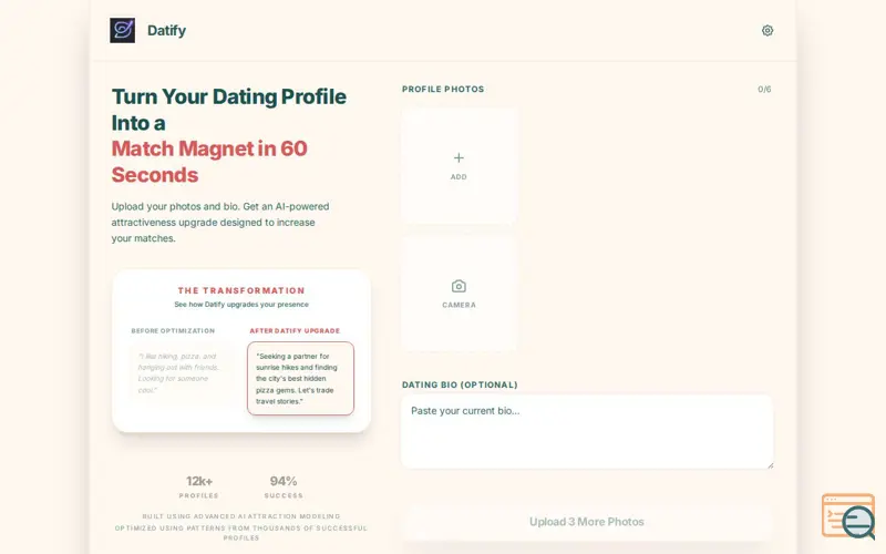 Screenshot of Datify