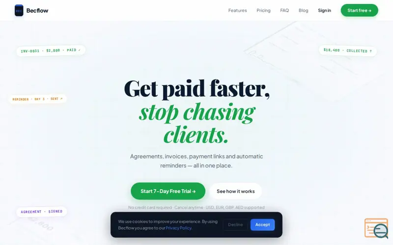 Screenshot of Becflow