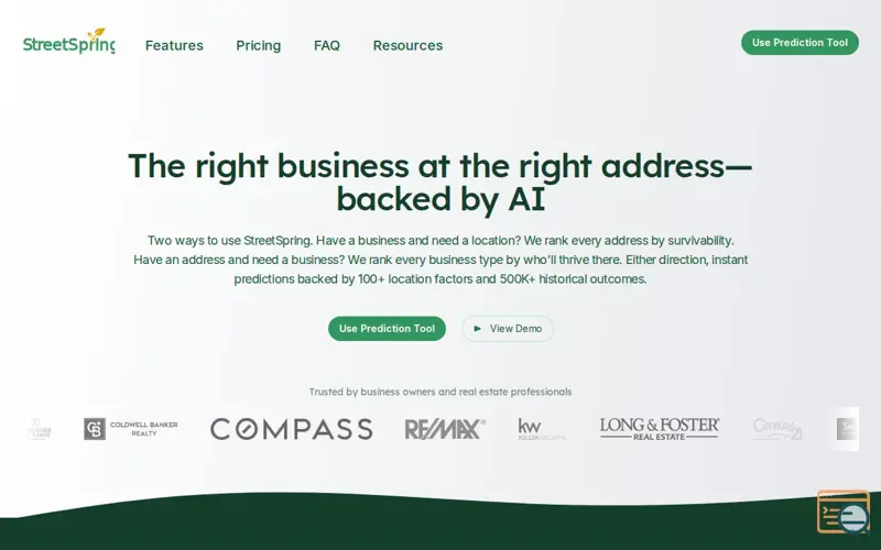 Screenshot of StreetSpring