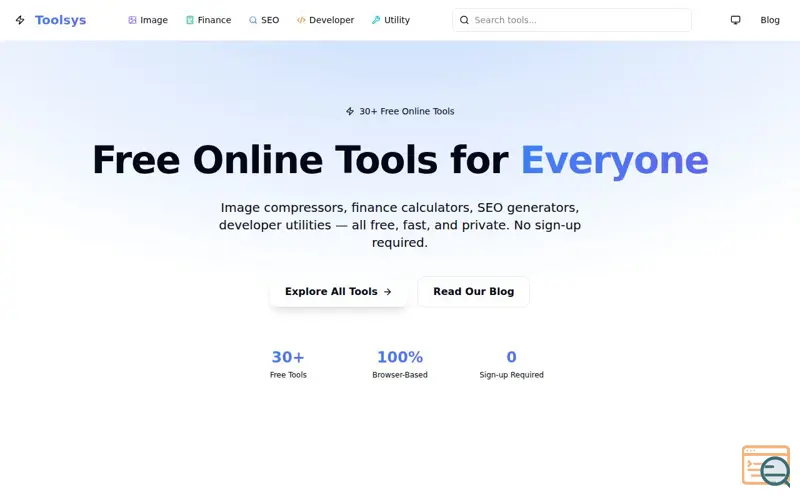 Screenshot of Toolsys