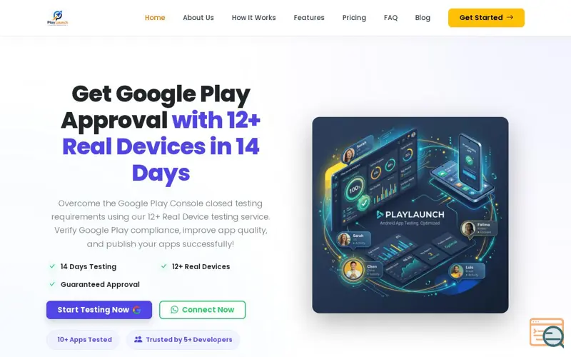 Screenshot of PlayLaunch | Google Play Closed Testing & Beta Testing Platform