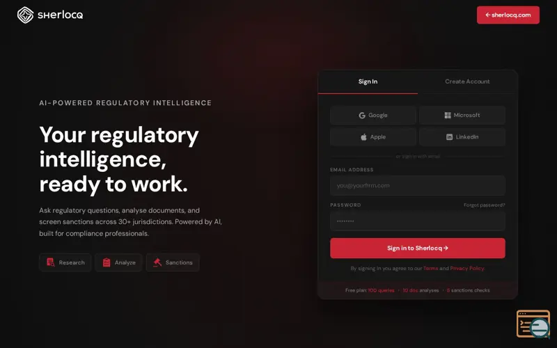 Screenshot of Sherlocq