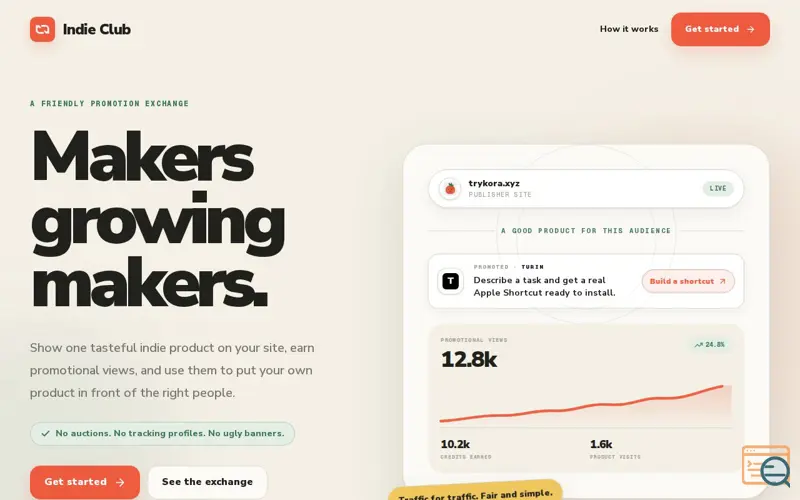 Screenshot of Joinindie