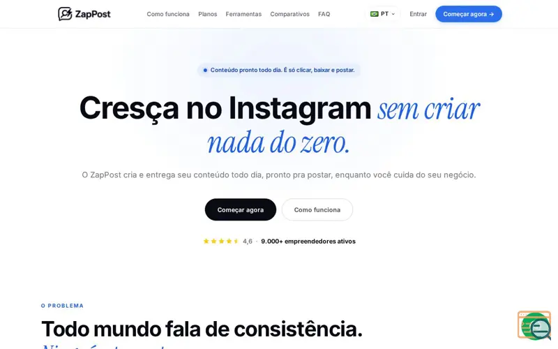 Screenshot of Home | ZapPost AI, a launch using Google Safe Browsing
