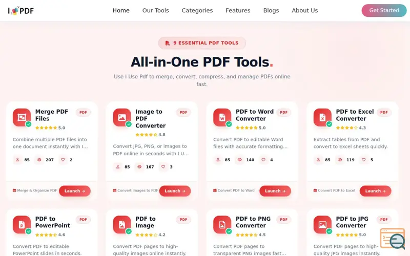 Screenshot of I USE PDF - All-in-One PDF Toolkit