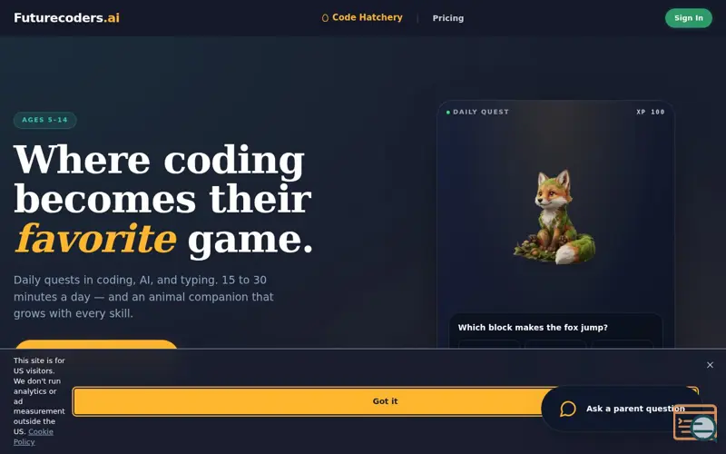 Screenshot of Future Coders