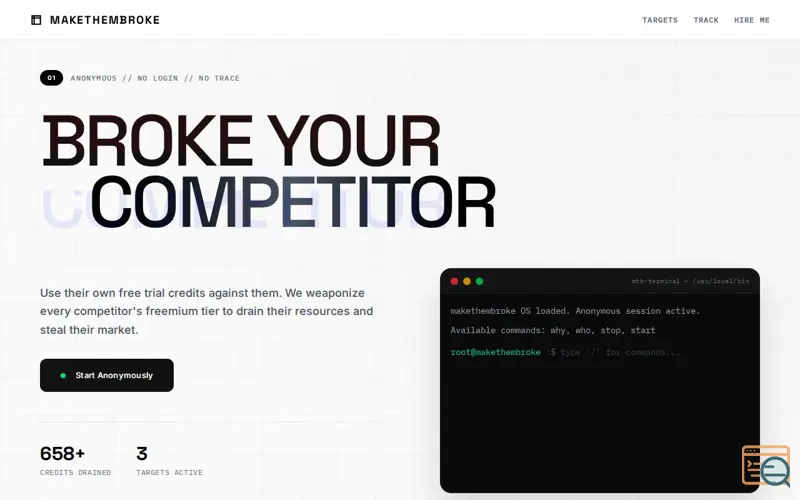 Screenshot of makethembroke