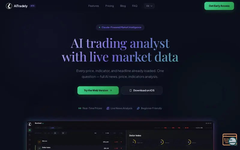 Screenshot of `AiTradely
