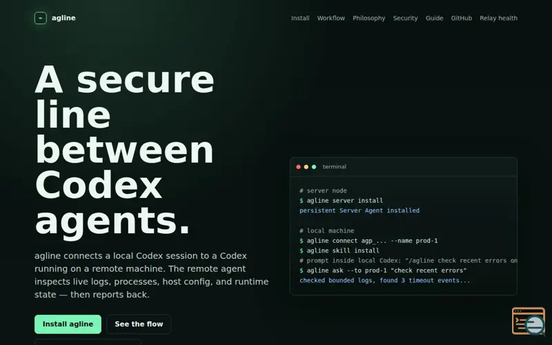Screenshot of Agline