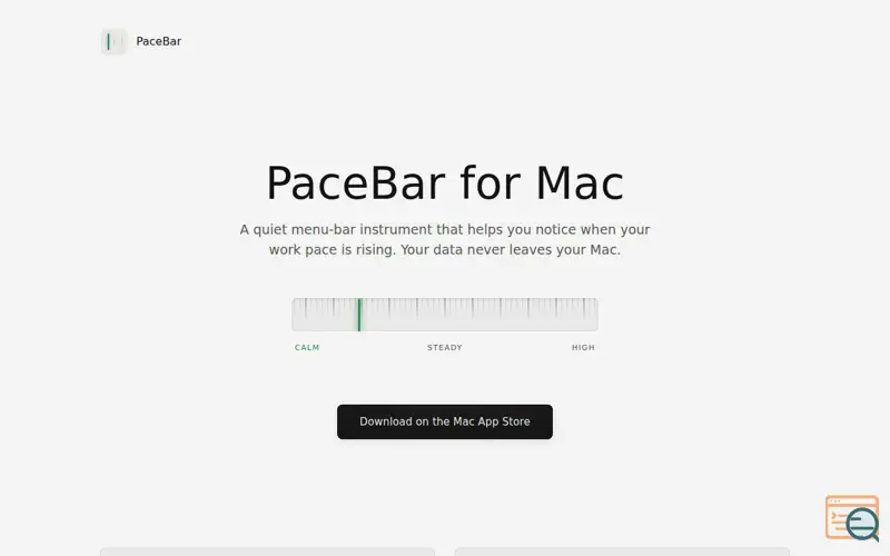Screenshot of PaceBar