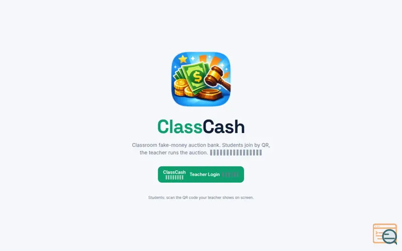 Screenshot of ClassCash