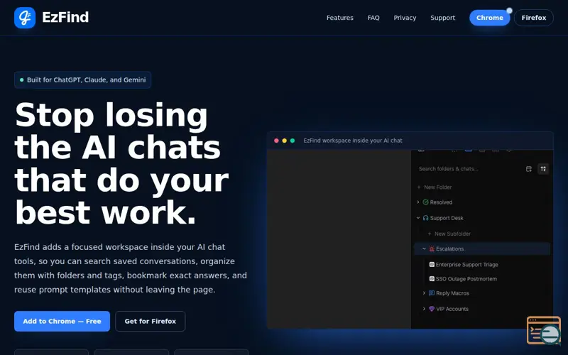 Screenshot of EzFind