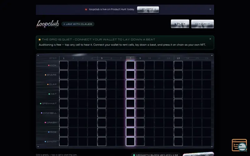 Screenshot of loopclub