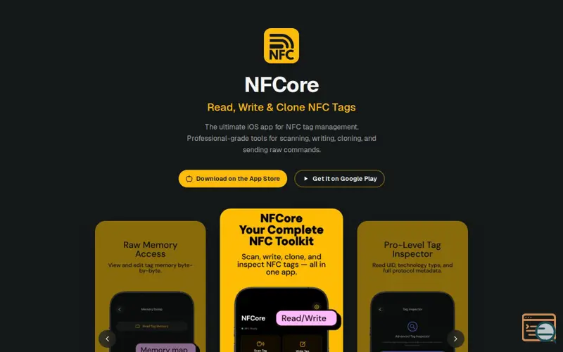 Screenshot of NFCore