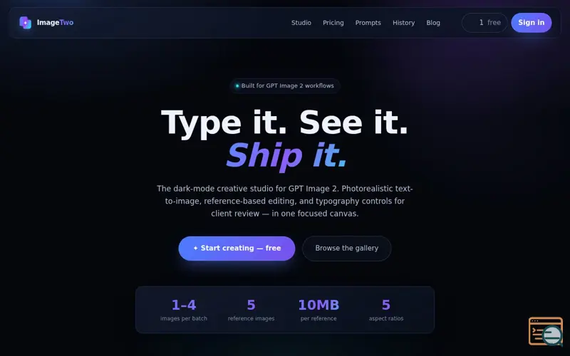 Screenshot of ImageTwo