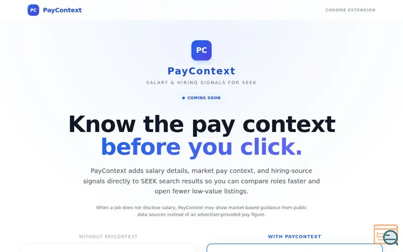 Screenshot of PayContext