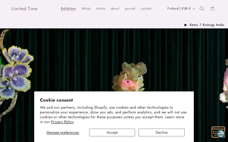 Screenshot of Limited Time Gallery