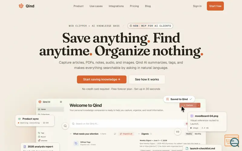 Screenshot of Qind AI