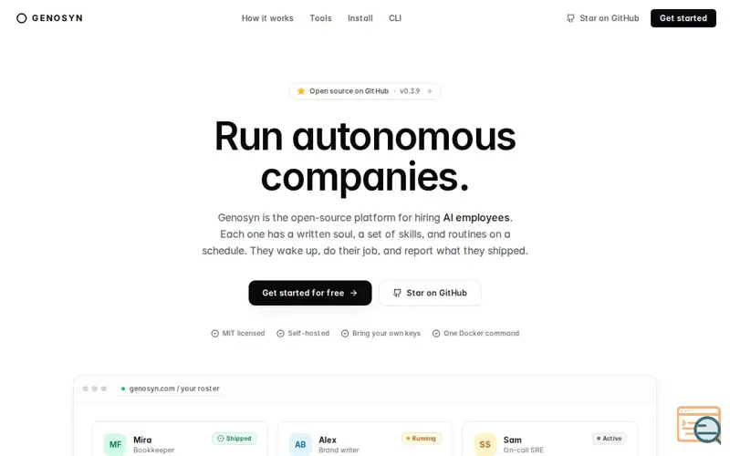 Screenshot of Genosyn